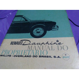 Manual Proprietário Renault Dauphine Original Excel Estado -