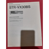 Manual Receiver Sony Str Vx30bs Completo