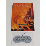 Manual Rei Leão The Lion King Original Super Nintendo