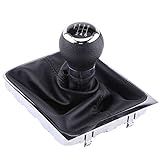 Manual Shift Knob Boot 6 Speed Car Gear Shift Knob Stick Gaiter Boot Frame Kit For B6 2005 2012 Gear Shifter Boot Cover Replacement Enhanced Driving Experience