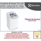 Manual Técnico Serviço Lavadora Electrolux Lac12