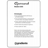 Manual Toca Discos Gradiente Garrard 630s