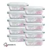 Manubelita Kit 10 Marmitas Vidro Hermético Vidro Tampa Trava 370ml