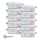 Manubelita Kit 10 Marmitas Vidro Hermético Vidro Tampa Trava 370ml