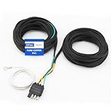 Manyi 4 Pinos 5 Fios Reboque Chicote De Fiação 18Awg Reboque Luz Kit 5 Fios 4 Pinos Chicote Reboque Conector Fio Plugue Para Ambos Os Lados Lanternas Traseiras De Religação Reboque Rv Barco 22 Pés