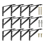 Mão Francesa 35 Cm 24pçs Suporte Cantoneira Prateleira Preta
