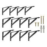 Mão Francesa 40 Cm 24pçs Suporte Cantoneira Prateleira Preta