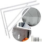Mão Francesa 50cm Cantoneira Suporte Para Prateleia Reforçado Kit 2 Unidades