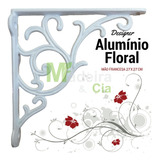 Mão Francesa Floral Cantoneira Antiga Aluminio Colonial 1un