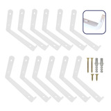 Mão Francesa Invertida 30cm 5mm 12 Peças Reforçada Branca