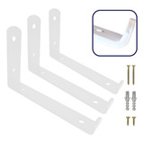 Mão Francesa Invertida 30cm 5mm 3 Peças Reforçada Branca