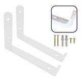 Mão Francesa Invertida 50cm 5mm 2 Peças Reforçada Branca