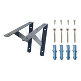 Mão Francesa Suporte Prat 25cm parafusos buchas 2 Pcs Preta