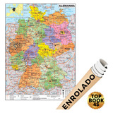 Mapa Alemanha Turístico Decorativo Poster Banner