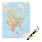 Mapa America Do Norte: Usa Canada México Politico Poster Geo
