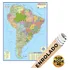 Mapa América Do Sul Politico Rodoviário Poster Geográfico Poster Gigante Enrolado