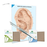 Mapa Auricular Ponto Semente E Cristal Pinça Auriculoterapia