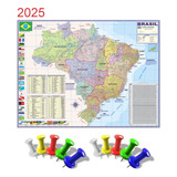 Mapa Brasil 120x90 Cm