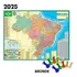 Mapa Brasil Atualizado Politico Rodovia + 10 Alfinetes