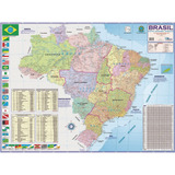Mapa Brasil Escolar Politico Rodoviário 120 X 90 Cm Atual