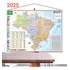 Mapa Brasil Moldura Banner Laminado Gigante 120x90cm - Atual