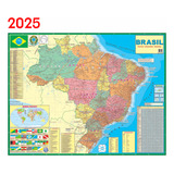 Mapa Brasil Politico Rodoviário 120 X 90 Cm Atualizado