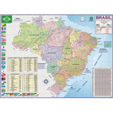 Mapa Brasil Politico Rodoviário 120 X 90 Cm