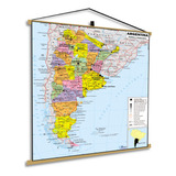 Mapa Da Argentina Turístico Decorativo Poster Banner Moldura Geo Politico