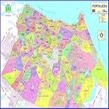 MAPA DA CIDADE DE FORTALEZA PLANTA TURÍSTICA GIGANTE LARGURA 117 CM X ALTURA 89 CM