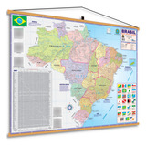Mapa Do Brasil Banner Rodoviário Politico Escolar Geográfico Poster Geografia