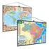 Mapa Do Brasil + Mapa Mundi Politico Escolar Geográfico Poster Banner Geografia Politico Pendurar Gigante Moldura Planetário Estados Capitais Páises 