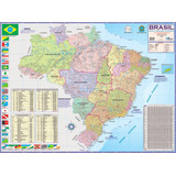 Mapa Do Brasil Político E Rodoviário Gigante - 0,90 X 1,20m