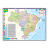 Mapa Do Brasil Político E Rodoviário Gigante 0 90 X 1 20m