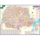 Mapa Estado Do Paraná Politico Gigante Geográfico Geografia Poster Escolar