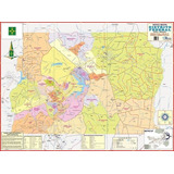 Mapa Geo Político Gigante Do Distrito Federal - 120 X 90 Cm