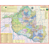 Mapa Geo Político Rodoviário Estado De Rondônia 1,20 X 0,90m