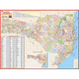 Mapa Geográfico Político E Rodoviário Gigante Do Estado De Santa Catarina Na Região Do Sul Do Brasil Dobrado Medindo 120x90 Cm Litoral E Interior Turismo E Entregas Equipe Multivendas