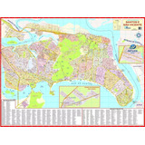 Mapa Gigante Cidade De Santos E São Vicente Atualizado