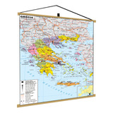 Mapa Grécia Greece Banner Poster Geográfico Decoração