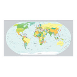 Mapa Mundi Adesivo Poster Parede Hd Alta Definição 9m 