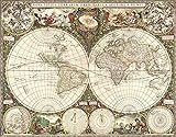 Mapa Mundi Antigo 1660 75x96 Tela Canvas Para Quadro