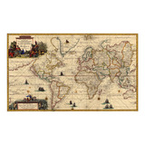 Mapa Mundi Antigo 1728