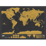 Mapa Mundi De Raspar Viagem Raspadinha Lugares Visitados