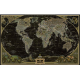 Mapa Mundi Gigante Black Foto Alta