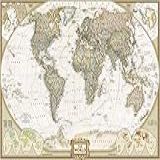 Mapa Mundi Vintage 2007 60x92 Tela Canvas Para Quadro