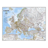 Mapa Politico Europa 65x90cm Cidades Rios