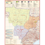 Mapa Político Rodoviário Gigante Região Centro Oeste Brasil