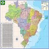 MAPA POSTER DO BRASIL POLÍTICO E RODOVIÁRIO DIMENSÕES LARGURA 117 CM X ALTURA 89 CM EDIÇÃO ATUALIZADA 2025