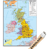 Mapa Reino Unido Uk Politico Poster