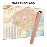 Mapa Rio Grande Do Sul 120 Cm X 90 Cm Enrolado Tubo Postal